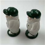 A Pair of Masters Tournament Golf Gnome Salt and Pepper Shakers