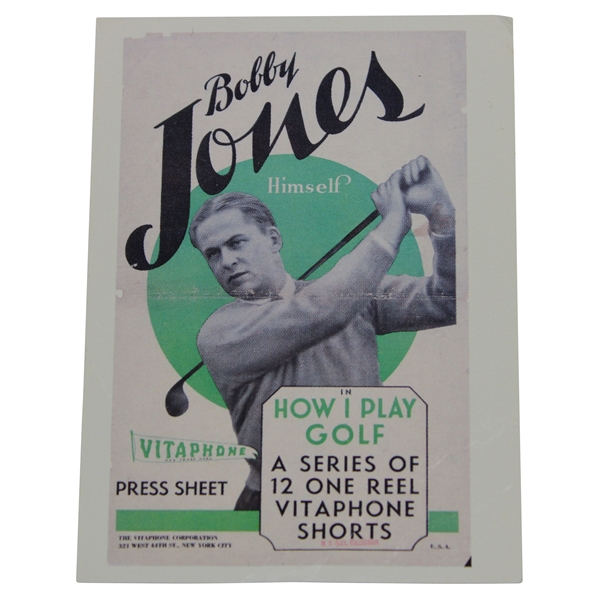 1993 Bobby Jones Vitaphone In How I Play Golf 1931 Sports Immortals Card