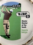 Mid-Century Ceramic Souvenir Golf Ashtray, WJBF Channel 6 Augusta Georgia, The Thos. D. Murphy Co.