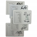 A Collection of Five Augusta National Golf Club Scorecards Signed by Masters Champions JSA ALOA