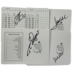 Crenshaw, Olazabal, Langer & Weir Signed ANGC Scorecards JSA ALOA