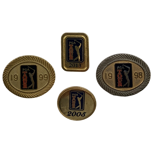 A Collection of Four Commemorative PGA TOUR Golf Lapel Pins