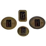 A Collection of Four Commemorative PGA TOUR Golf Lapel Pins