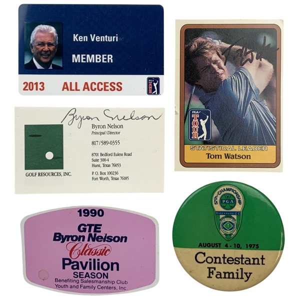 A Collection of Professional Golf Memorabilia Featuring Signed Items and Tournament Ephemera JSA ALOA