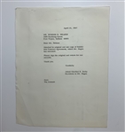 Hogan, Nelson & White Signed Correspondence JSA ALOA 
