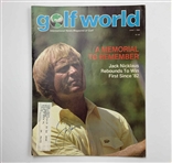 Collection of Nine Signed Vintage Golf Magazines and Clippings Featuring Jack Nicklaus and Gary Player JSA ALOA