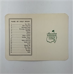 1964 US Open at Congressional & Augusta National Golf Club Scorecards