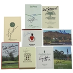 A Collection of Nine Professional Golf Course Scorecards Signed by Major Champions and Hall of Fame Members JSA ALOA
