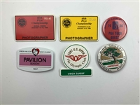 A Collection of 17 Vintage Golf Tournament Credentials and Pins 1977-1992 Including Major Championships
