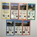 A Collection of Professional Golf Memorabilia Including Signed 1995 U.S. Open Pairing Sheet and Tournament Badge Sets JSA ALOA