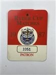 A Trio of Ryder Cup Golf Memorabilia Including a 1965 Team Patch and Tournament Badges