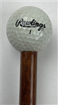 Novelty Wood Walking Stick with Rawlings Golf Ball Handle