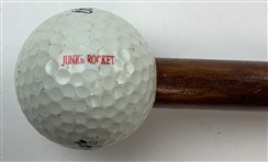 Novelty Wood Walking Stick with Rawlings Golf Ball Handle