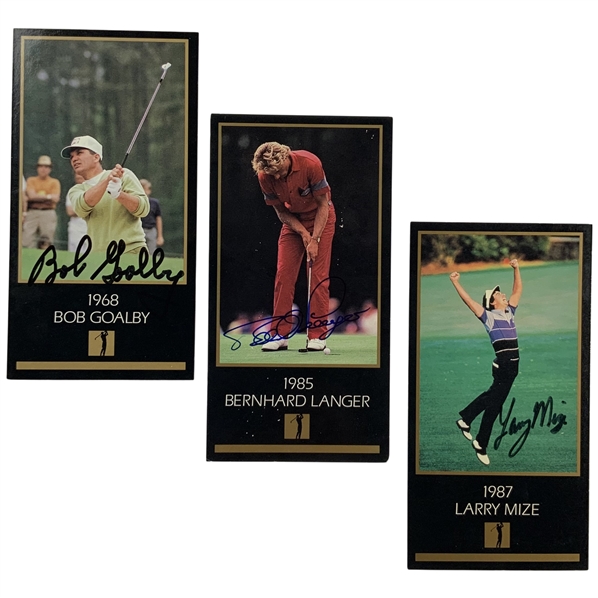 A Trio of Signed 1993 Grand Slam Ventures Champions of Golf The Masters Collection Trading Cards JSA ALOA
