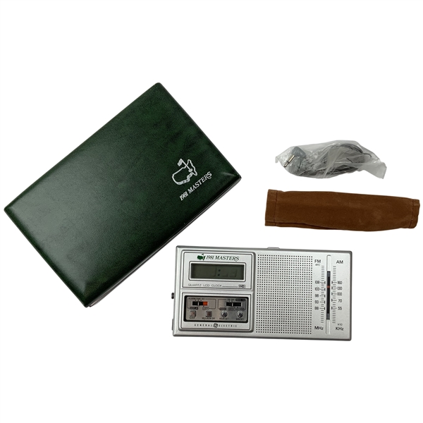General Electric 1981 Masters Tournament Portable AM/FM Clock Radio Model 7-2100B with Original Case