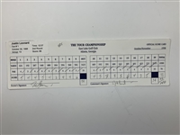 Singh, Price, Duval & Seven Others Signed 1998 Tour Championship Official Scorecards