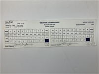 Singh, Price, Duval & Seven Others Signed 1998 Tour Championship Official Scorecards