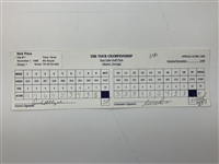 Singh, Price, Duval & Seven Others Signed 1998 Tour Championship Official Scorecards