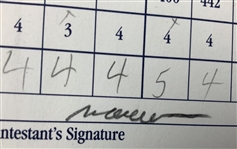 Calcavecchia, Sluman, Tway & Seven Others Signed 1998 Tour Championship Official Scorecards