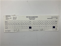 Calcavecchia, Sluman, Tway & Seven Others Signed 1998 Tour Championship Official Scorecards