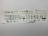 Toms, Magee, Funk & Five Others Signed 1999 Memorial Tournament Official Scorecards 