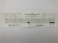 Toms, Magee, Funk & Five Others Signed 1999 Memorial Tournament Official Scorecards 