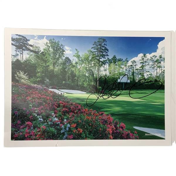 Rory Mcilroy Signed 2026 Masters Menu JSA ALOA