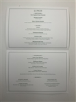 Rory Mcilroy Signed 2026 Masters Menu JSA ALOA
