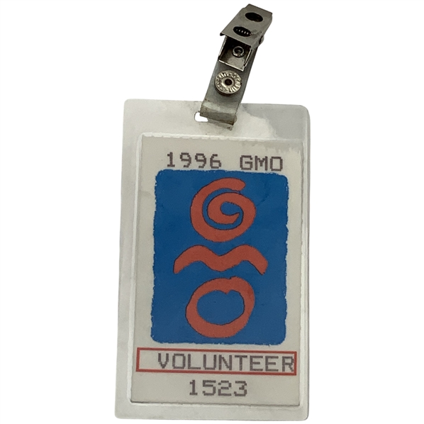 Tiger Woods Pro Debut 1996 GMO Volunteer Badge - Seldom Seen