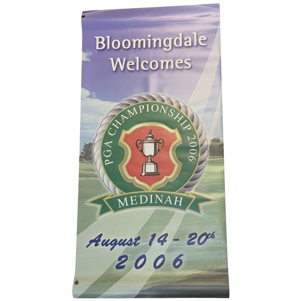 2006 PGA Championship Medinah Country Club Promotional Event Banner - Tiger Win