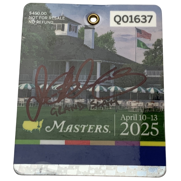 Rory McIlroy Signed 2025 Masters SERIES Badge w/ Rare Grand Slam Inscr. JSA ALOA