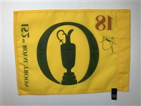Xander Schauffele Signed 152nd Open Championship at Royal Troon Flag JSA ALOA
