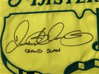 Rory Mcilroy Signed 2025 Masters Tournament Embroidered Flag w/ 'Grand Slam'  JSA ALOA