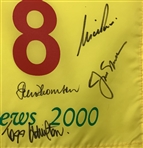 Jack, Watson, Player & 14 Champs Signed 2000 Open Championship at St. Andrews Flag JSA ALOA