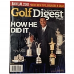 Tiger Woods Signed Golf Digest Magazine January 2001 Issue JSA ALOA