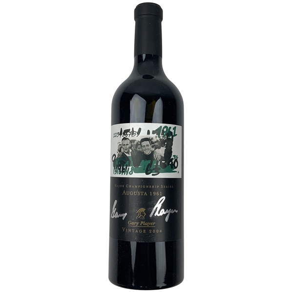 Gary Player Signed Major Championship Series Augusta 1961 2004 Vintage South African Red Wine JSA ALOA