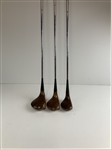 Three Tom Watson Ram 'WAT' Custom Handcrafted by Mario Persimmon Woods