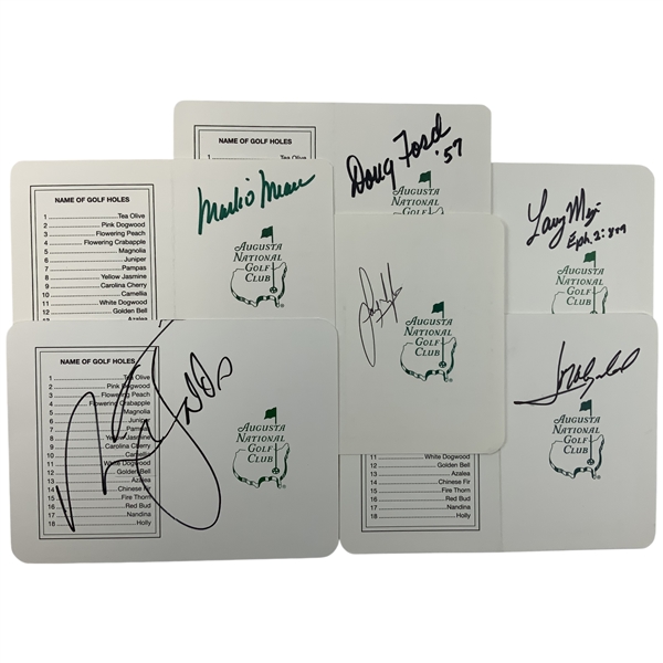 OMeara, Faldo, Ford, Mize, Lyle & Olazabal Signed ANGC Scorecards JSA ALOA