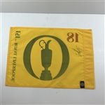 Brian Harmon Signed 2023 Open Championship At Royal Liverpool Flag JSA ALOA