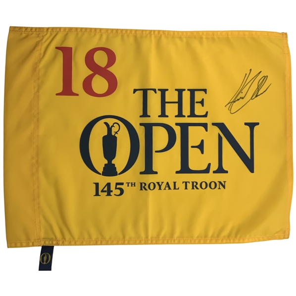 Henrik Stenson Signed 2016 British Open Royal Troon Flag JSA ALOA