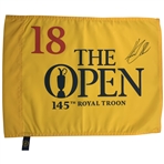 Henrik Stenson Signed 2016 British Open Royal Troon Flag JSA ALOA