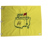 Patrick Reed Signed 2018 Masters Tournament Embroidered Flag JSA #U93525