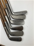 Six Antique Hickory-Shafted Golf Clubs by Tom Stewart w/ Tom Morris, and Harry Vardon Models