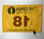 Ernie Els Signed 2012 Open Championship at Royal Lytham & St. Annes Flag JSA ALOA