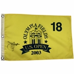 Jim Furyk Signed 2003 US Open at Olympia Fields Flag JSA ALOA