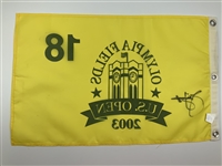 Jim Furyk Signed 2003 US Open at Olympia Fields Flag JSA ALOA
