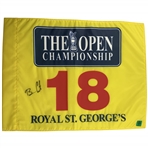 Ben Curtis Signed 2003 Open Championship at Royal St. Georges Flag JSA ALOA