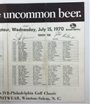 Jack Nicklaus Signed 1970 IVB-Philadelphia Golf Classic Pairing Sheet w/ Colbert JSA ALOA