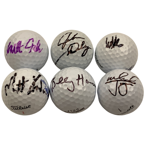 Daly, Aberg, Fitzpatrick & 3 More Signed Golf Balls JSA ALOA