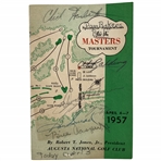 Horton Smith, Arnold Palmer, RU Sam Snead & Others Signed 1957 Masters Tournament Spectator Guide JSA ALOA